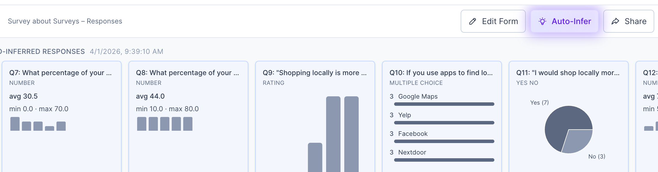 Auto-Infer response analysis