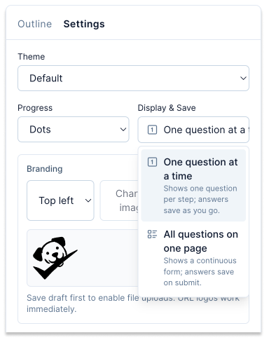 Form with progressive save